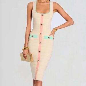 Elegant Colorblock Bodycon Dress